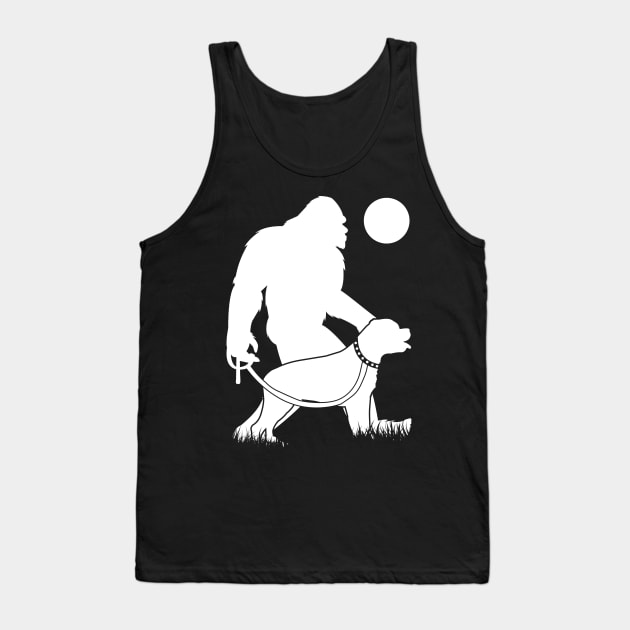 Bigfoot Walking Rottweiler Dog Tank Top by Tesszero